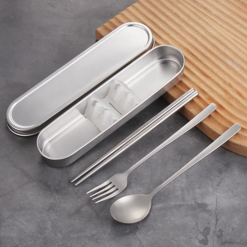 Bamboo Cutlery Travel - Набор столовых приборов из нержавеющей стали