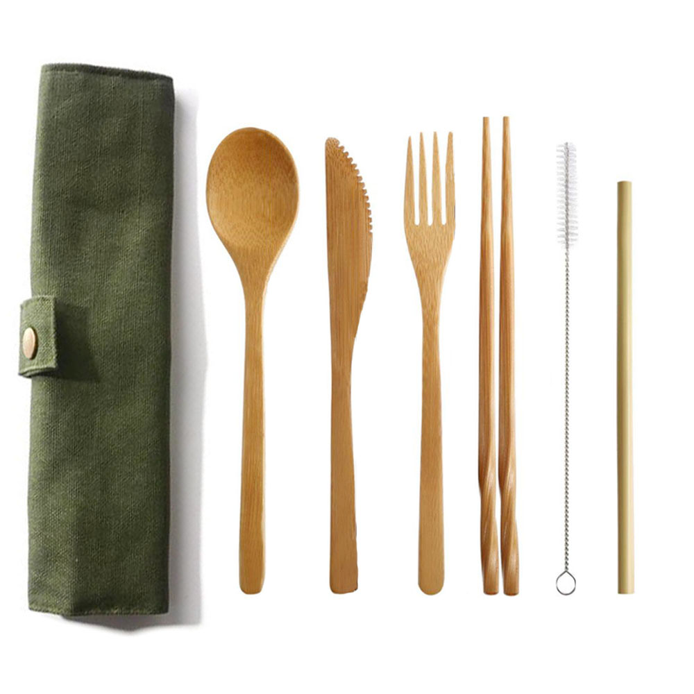 Многоразовый бамбуковый набор  – обзор и цена Bamboo Cutlery Travel