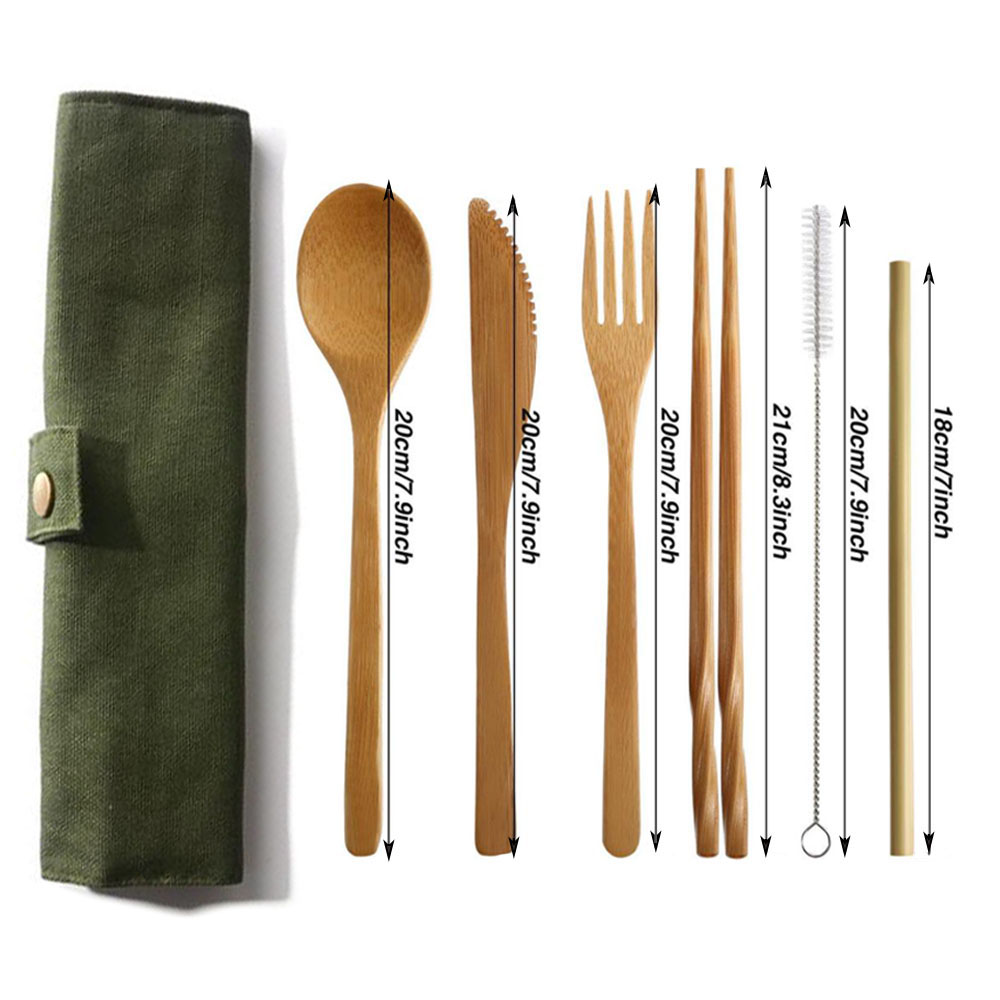 Многоразовый бамбуковый набор  – обзор и цена Bamboo Cutlery Travel