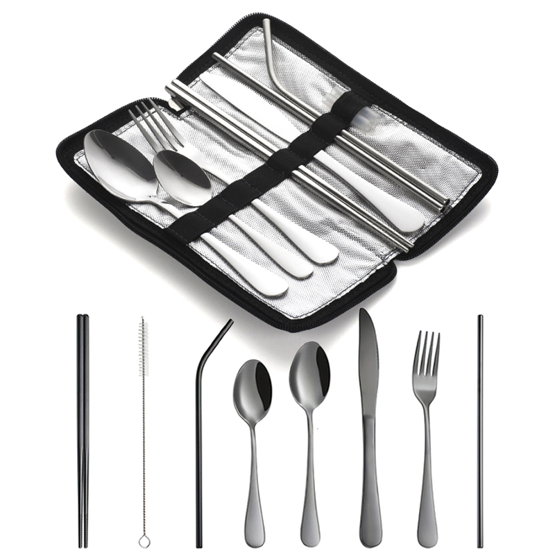 Новый набор из 10 предметов по – обзор и цена Bamboo Cutlery Travel