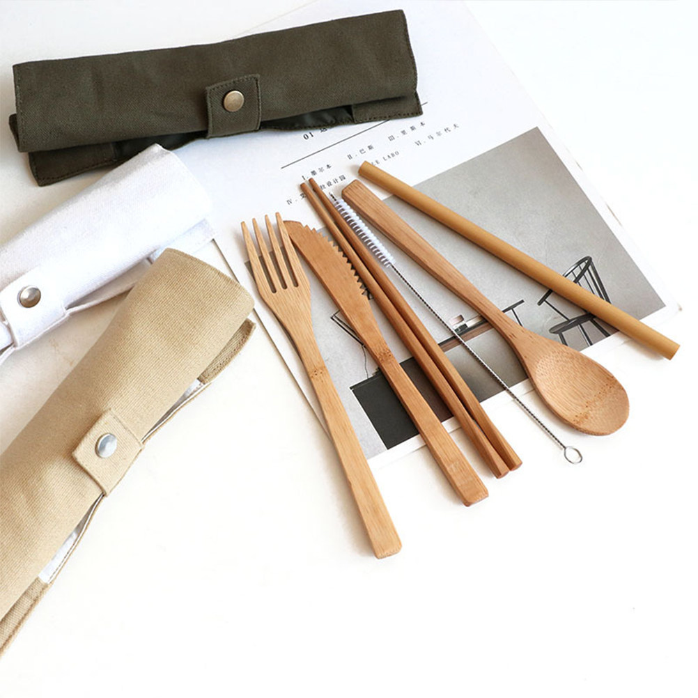 Набор из 6 предметов бамбуково – обзор и цена Bamboo Cutlery Travel