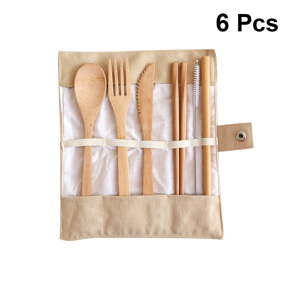 Набор из 6 предметов бамбуково – обзор и цена Bamboo Cutlery Travel