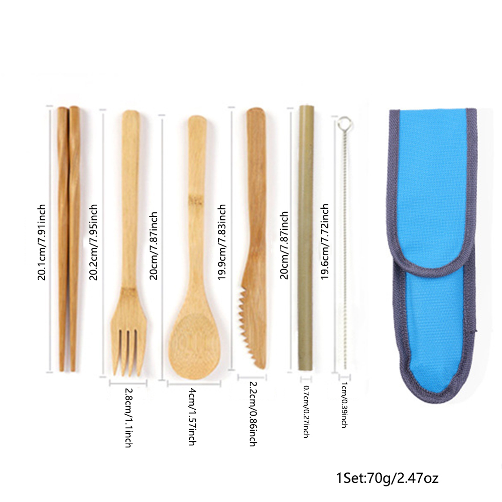 Набор многоразовых бамбуковых  – обзор и цена Bamboo Cutlery Travel