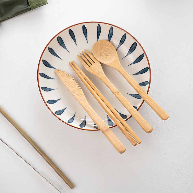 Бамбуковая дорожная посуда, мн – обзор и цена Bamboo Cutlery Travel